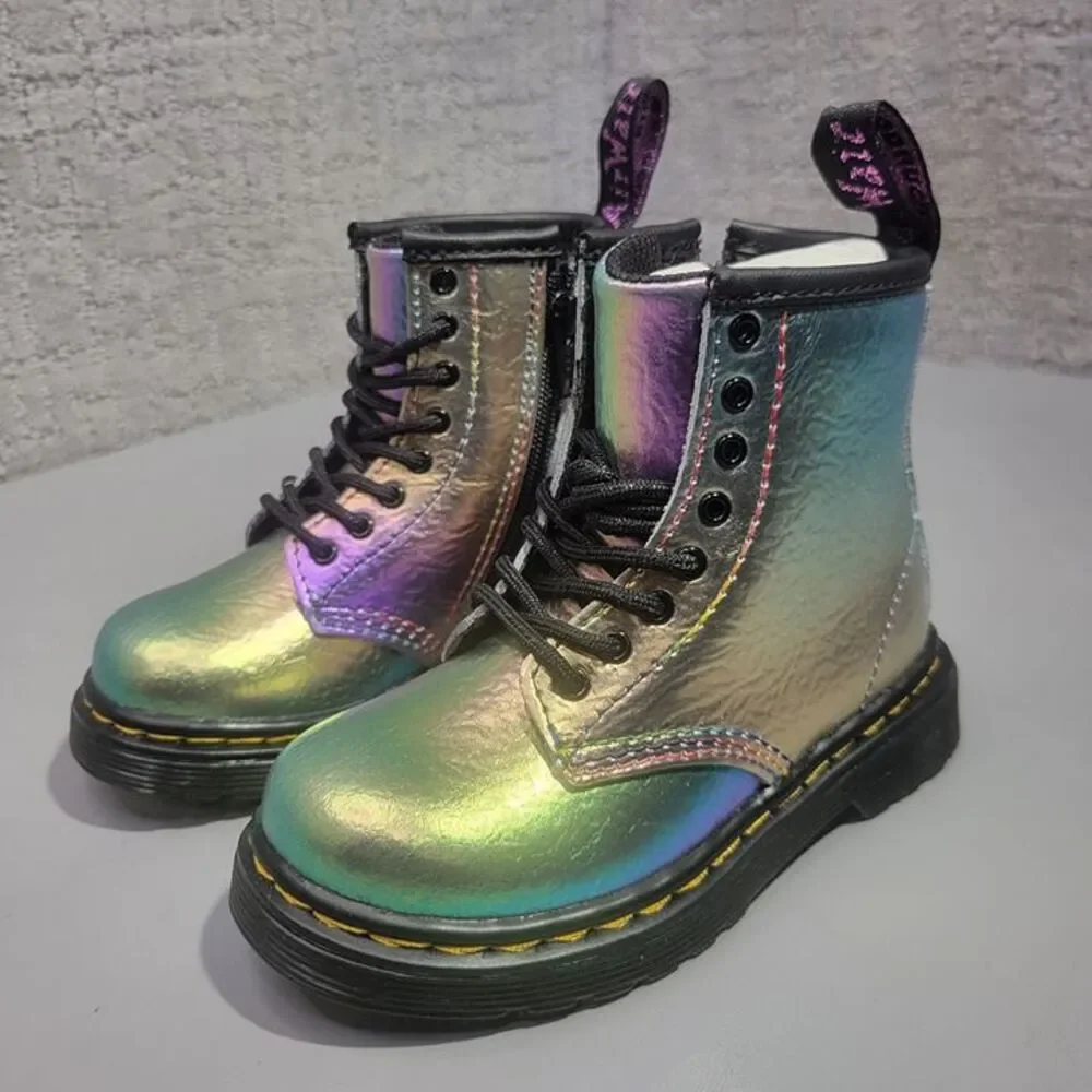 Dr Martens 1460 T Multicolor Leather Combat Boots Toddler Size US 7 EU 23